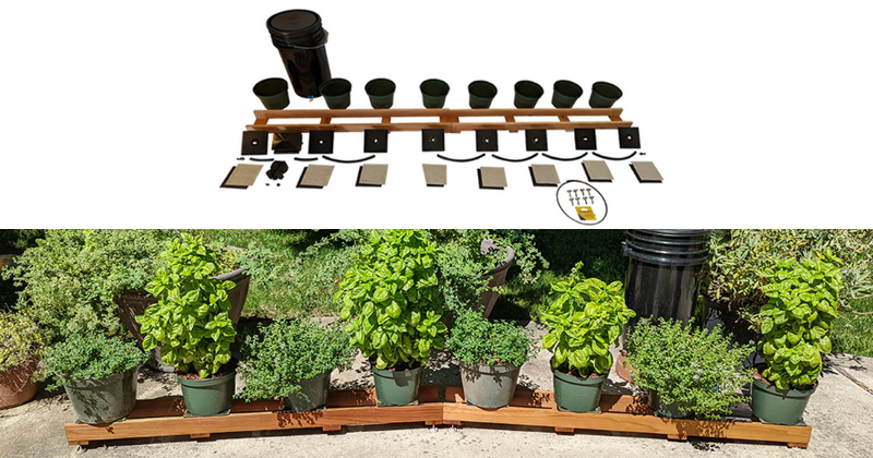 HERBIE Grow Kit x2 – 8 pots, 8 feet long, 12 ¾” spacing