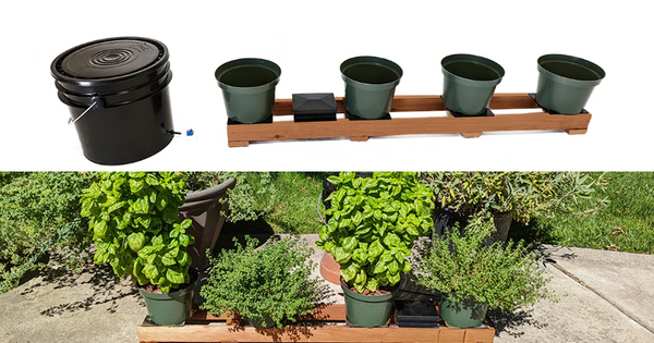 HERBIE Grow Kit – 4 pots, 4 feet long, 14” spacing